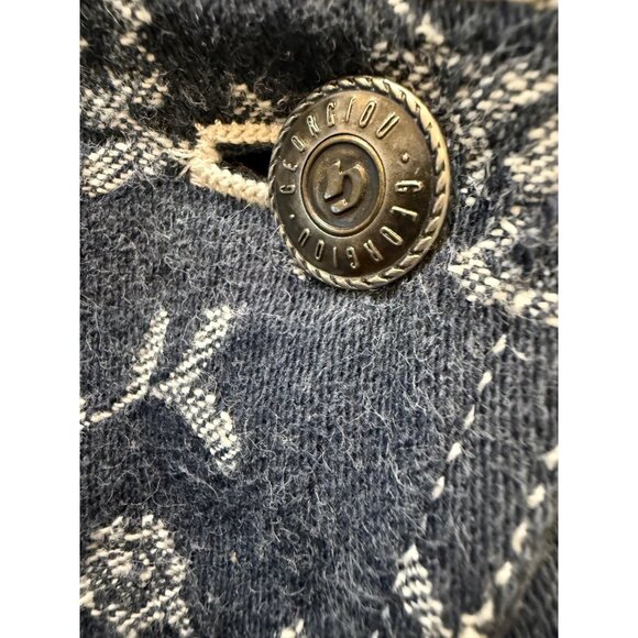 Vtg 90s Georgios Retro Embroidered Floral cotton Denim Jacket 8 fairy festival - Picture 14 of 16